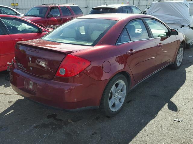 1G2ZG57B184171971 - 2008 PONTIAC G6 RED photo 4