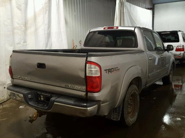 5TBDT44124S450523 - 2004 TOYOTA TUNDRA DOU GRAY photo 4