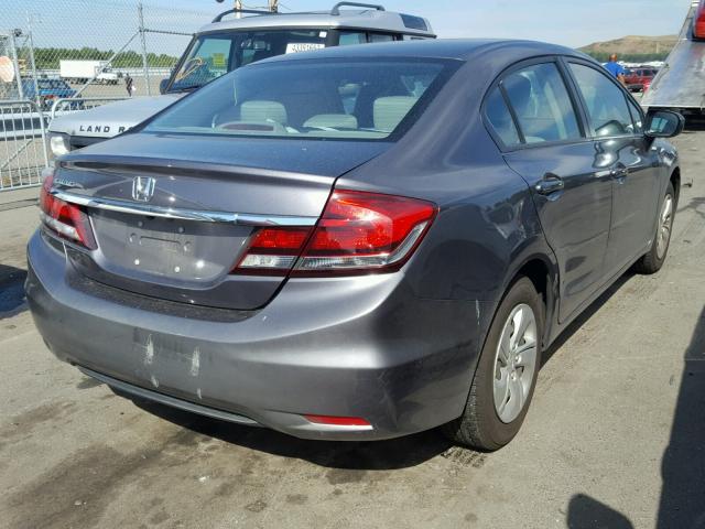 19XFB2F58EE256534 - 2014 HONDA CIVIC LX GRAY photo 4