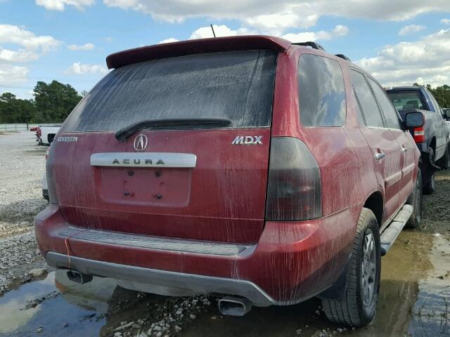 2HNYD18684H520724 - 2004 ACURA MDX TOURIN BURGUNDY photo 4