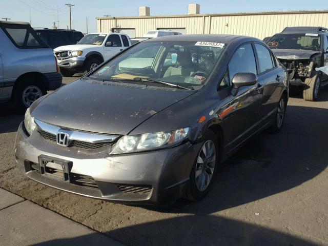 19XFA1F81AE072585 - 2010 HONDA CIVIC EX CHARCOAL photo 2