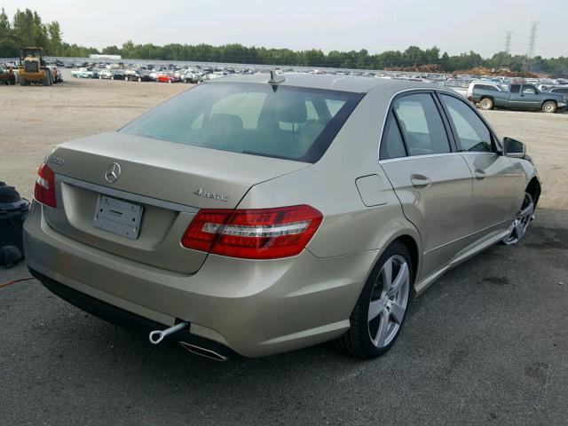 WDDHF8HB9BA393313 - 2011 MERCEDES-BENZ E 350 4MAT BEIGE photo 4