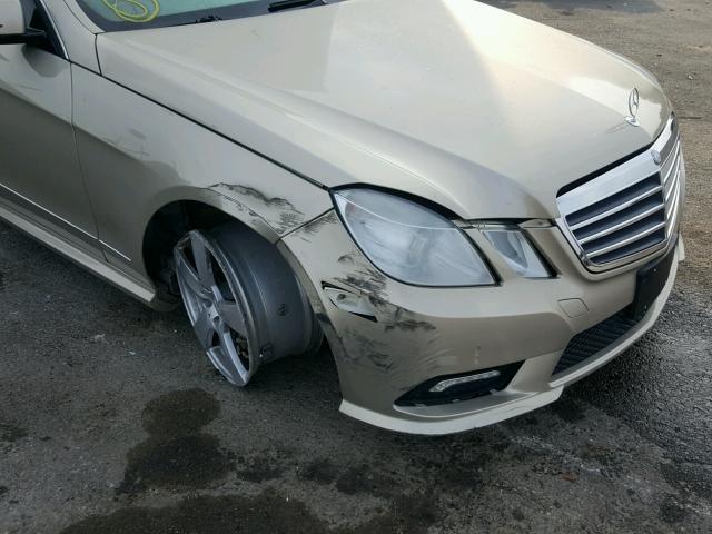 WDDHF8HB9BA393313 - 2011 MERCEDES-BENZ E 350 4MAT BEIGE photo 9