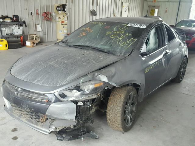 1C3CDFBH5DD219434 - 2013 DODGE DART GRAY photo 2