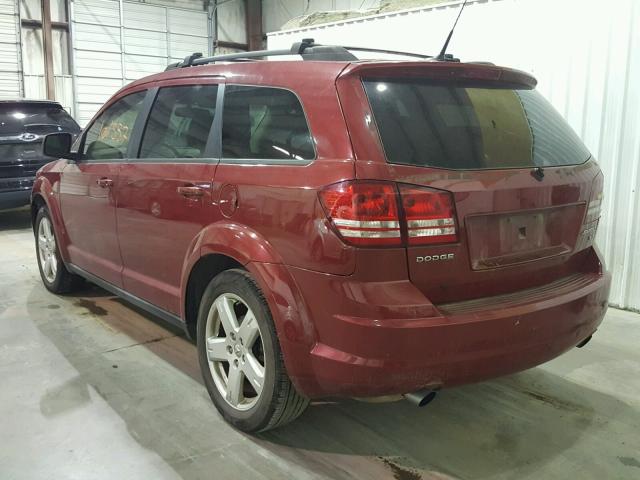 3D4PG5FV8AT193502 - 2010 DODGE JOURNEY SX MAROON photo 3