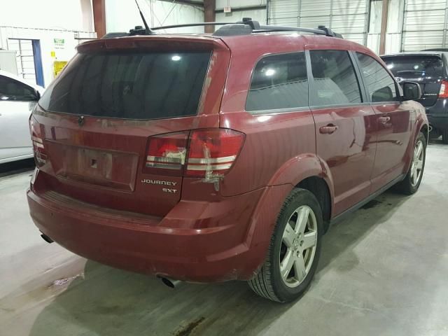 3D4PG5FV8AT193502 - 2010 DODGE JOURNEY SX MAROON photo 4