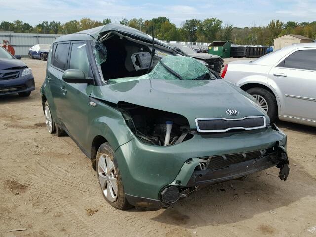 KNDJN2A20E7001732 - 2014 KIA SOUL GREEN photo 1