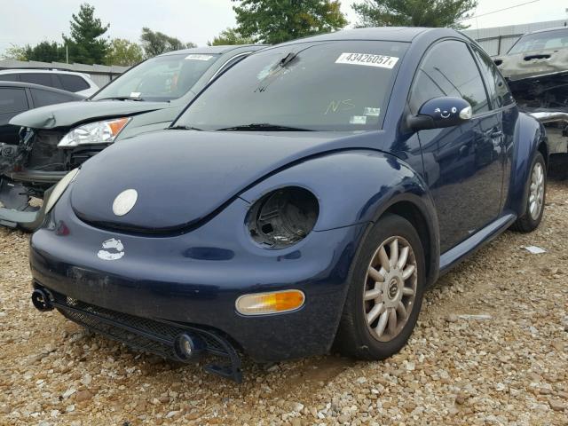 3VWCK31C54M416689 - 2004 VOLKSWAGEN NEW BEETLE BLUE photo 2