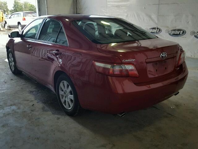 4T1BK46K98U059776 - 2008 TOYOTA CAMRY LE RED photo 3