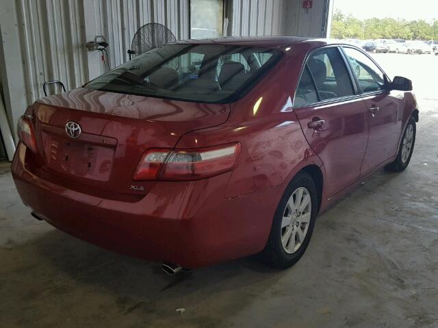 4T1BK46K98U059776 - 2008 TOYOTA CAMRY LE RED photo 4