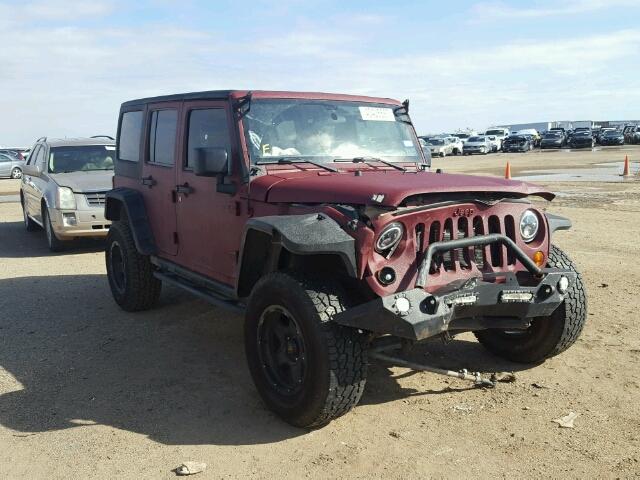 1J4BA6H15BL547458 - 2011 JEEP WRANGLER U MAROON photo 1