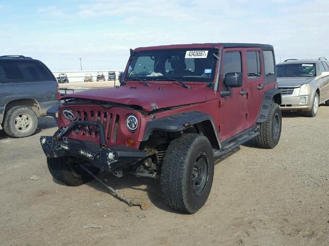 1J4BA6H15BL547458 - 2011 JEEP WRANGLER U MAROON photo 2