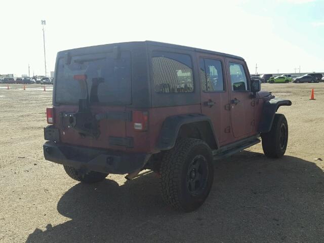 1J4BA6H15BL547458 - 2011 JEEP WRANGLER U MAROON photo 4