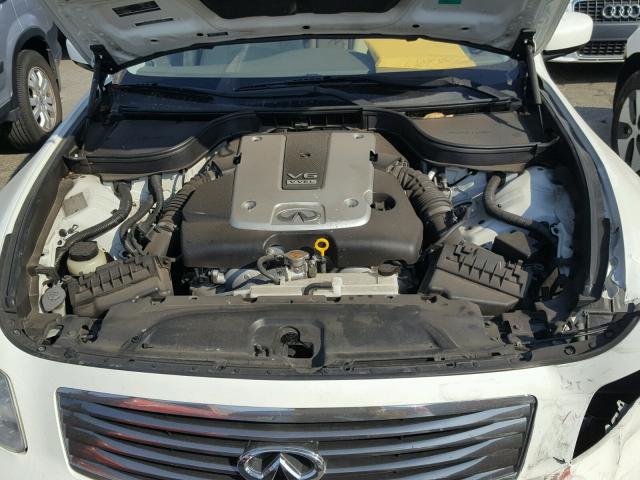 JNKCV61E99M300572 - 2009 INFINITI G37 BASE WHITE photo 7