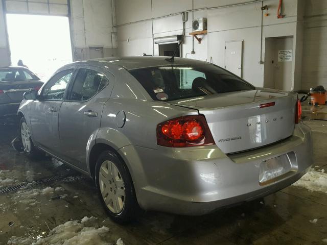 1C3CDZAB0DN631107 - 2013 DODGE AVENGER SE GRAY photo 3