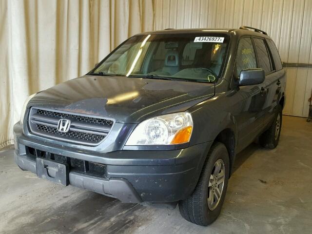 2HKYF18783H591727 - 2003 HONDA PILOT EXL CHARCOAL photo 2