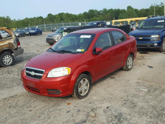 KL1TD5DE9BB167539 - 2011 CHEVROLET AVEO LS RED photo 2