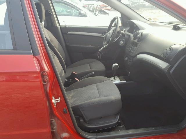 KL1TD5DE9BB167539 - 2011 CHEVROLET AVEO LS RED photo 5