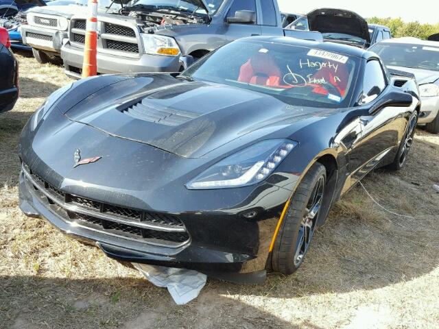 1G1YF2D79F5114099 - 2015 CHEVROLET CORVETTE S BLACK photo 2