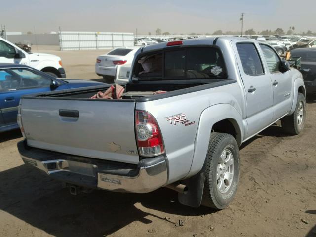 3TMJU4GN3BM121073 - 2011 TOYOTA TACOMA SILVER photo 4