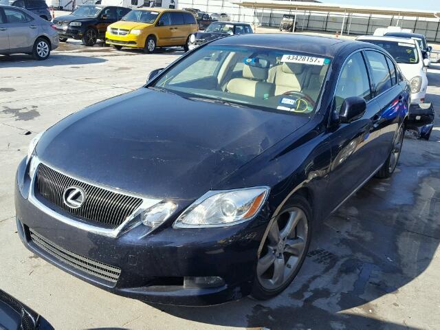 JTHBE96S680028533 - 2008 LEXUS GS 350 BLUE photo 2