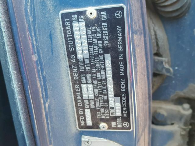 WDBAB23A2CB340529 - 1982 MERCEDES-BENZ 240 D BLUE photo 10