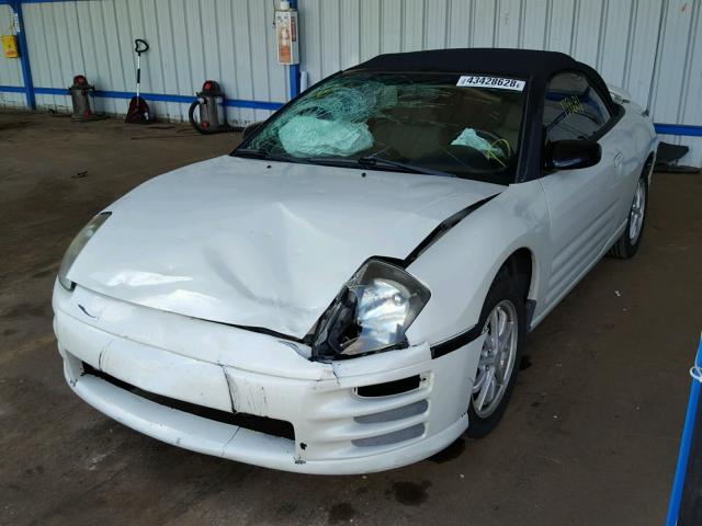 4A3AE45G62E036720 - 2002 MITSUBISHI ECLIPSE SP WHITE photo 2