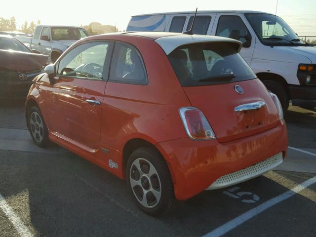 3C3CFFGE5GT180285 - 2016 FIAT 500 ELECTR ORANGE photo 3