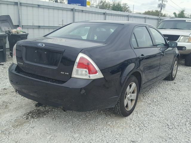 3FAFP07186R208789 - 2006 FORD FUSION SE BLACK photo 4