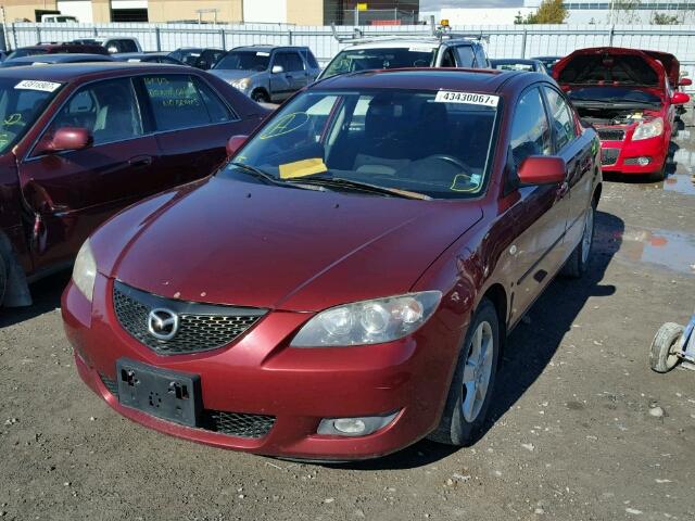 JM1BK12F861490541 - 2006 MAZDA 3 I RED photo 2