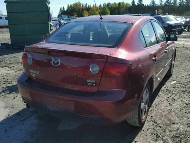 JM1BK12F861490541 - 2006 MAZDA 3 I RED photo 4