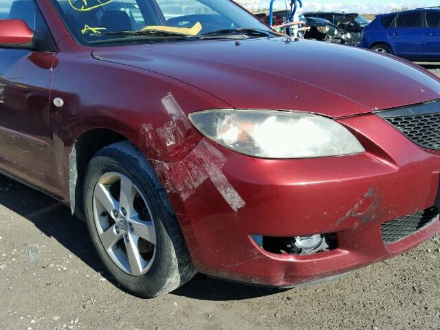 JM1BK12F861490541 - 2006 MAZDA 3 I RED photo 9