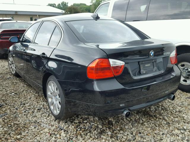 WBAVB73587PA65468 - 2007 BMW 335 I BLACK photo 3