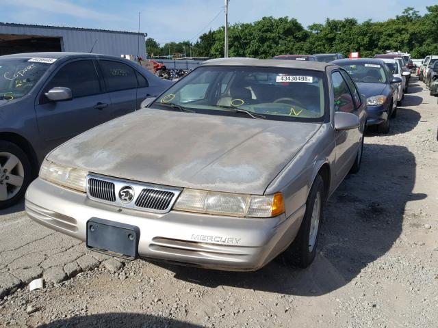 1MELM6246RH609207 - 1994 MERCURY COUGAR XR7 GOLD photo 2