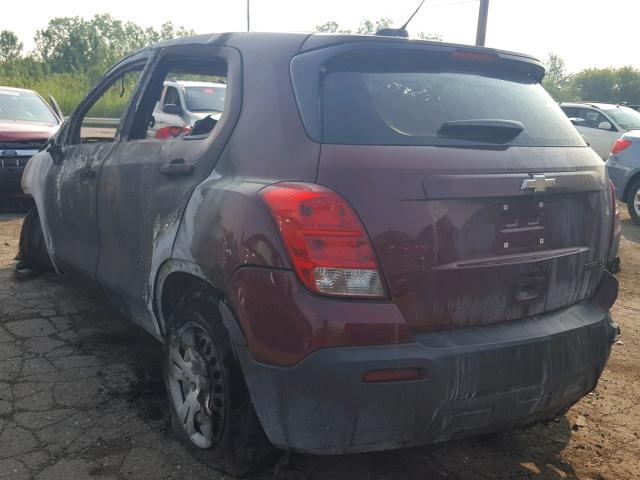 3GNCJKSB9GL153372 - 2016 CHEVROLET TRAX LS BURN photo 3