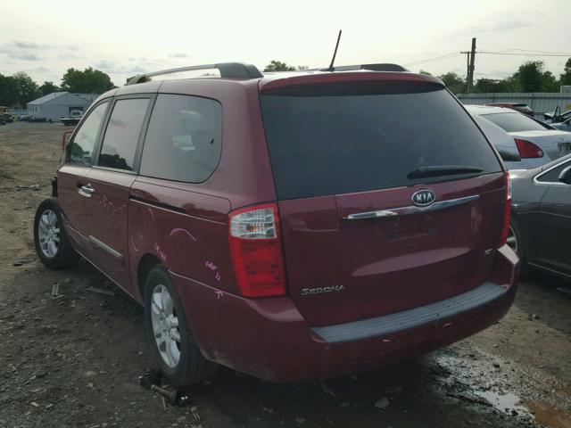 KNDMH4C36A6324625 - 2010 KIA SEDONA EX RED photo 3