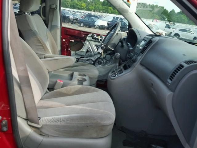 KNDMH4C36A6324625 - 2010 KIA SEDONA EX RED photo 5