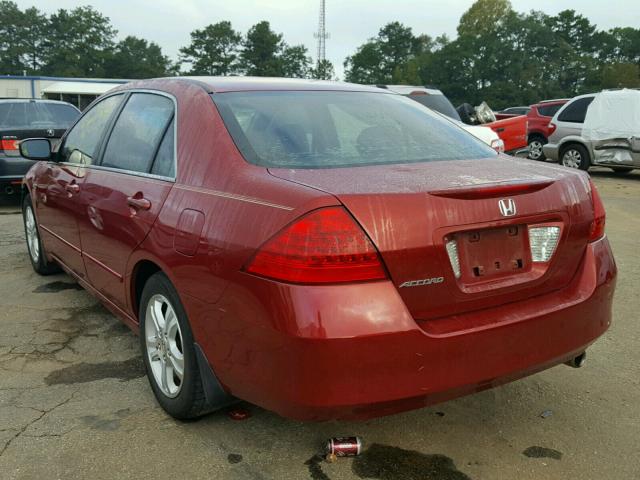 1HGCM55397A124968 - 2007 HONDA ACCORD RED photo 3