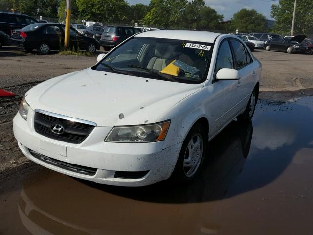 5NPET46C66H123559 - 2006 HYUNDAI SONATA GL WHITE photo 2