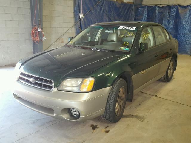 4S3BE686X27203543 - 2002 SUBARU LEGACY OUT GREEN photo 2