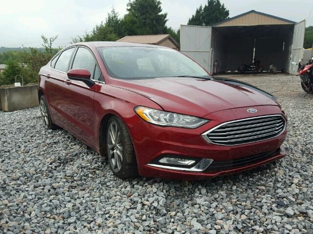 3FA6P0G75HR392211 - 2017 FORD FUSION S RED photo 1