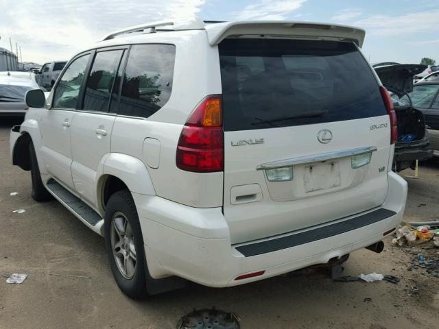 JTJBT20X540045477 - 2004 LEXUS GX WHITE photo 3