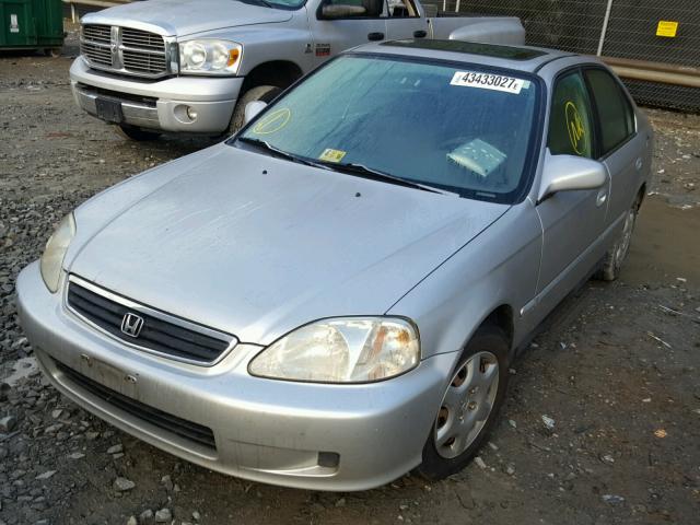 1HGEJ8644XL005210 - 1999 HONDA CIVIC EX SILVER photo 2