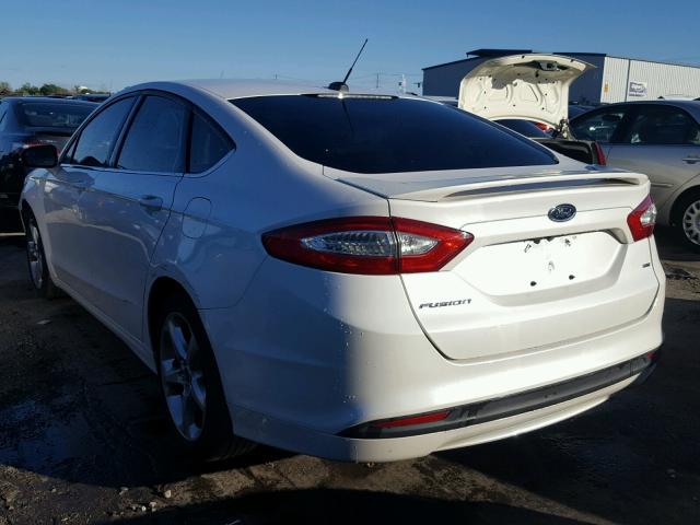 3FA6P0H73ER254161 - 2014 FORD FUSION SE WHITE photo 3