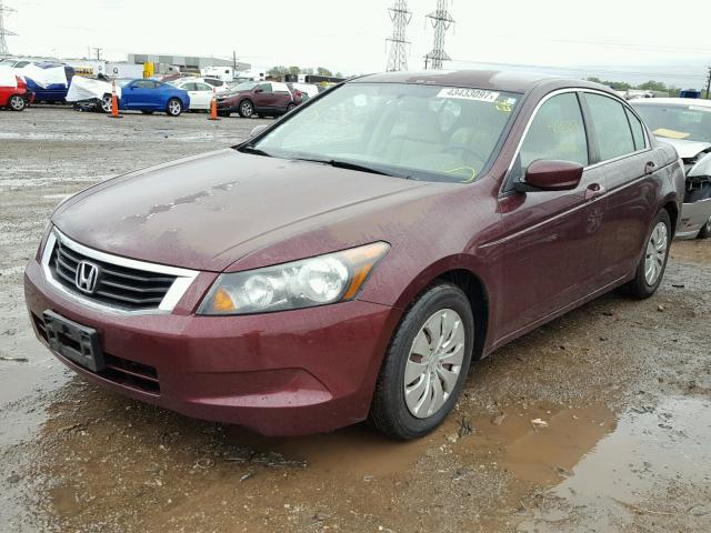 1HGCP2F36AA065597 - 2010 HONDA ACCORD LX MAROON photo 2