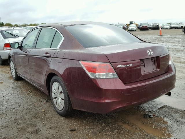 1HGCP2F36AA065597 - 2010 HONDA ACCORD LX MAROON photo 3