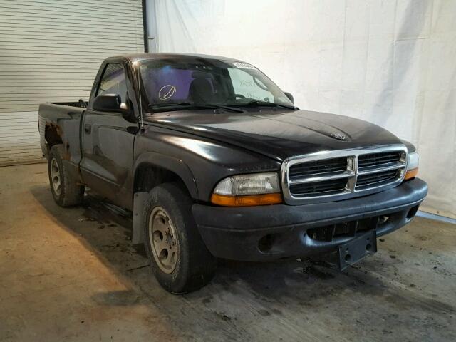 1D7FL16K84S602905 - 2004 DODGE DAKOTA SXT BLACK photo 1