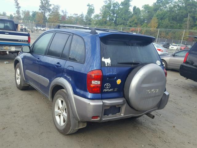 JTEGD20V340027401 - 2004 TOYOTA RAV4 BLUE photo 3