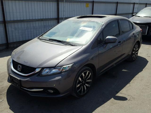 19XFB2F94EE223663 - 2014 HONDA CIVIC EXL 灰色 照片 2