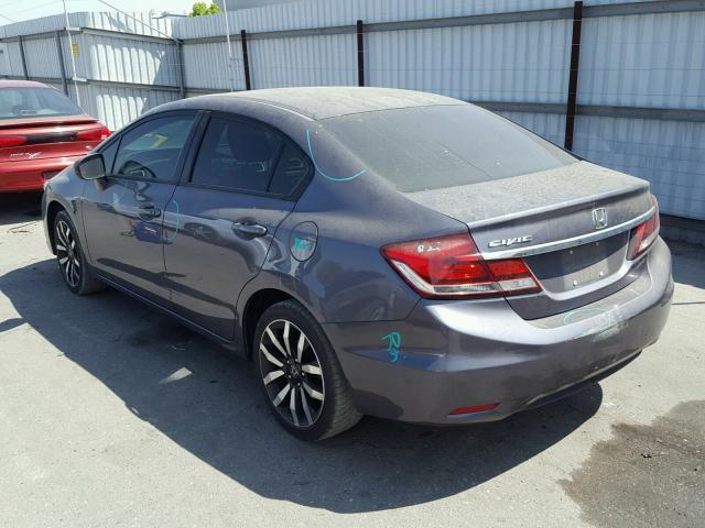 19XFB2F94EE223663 - 2014 HONDA CIVIC EXL 灰色 照片 3